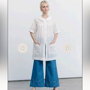 Carleen House Dress - White Eyelet